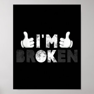 Poster Eu Estou Ok Eu Estou Quebrado Prevenção Suicídio S