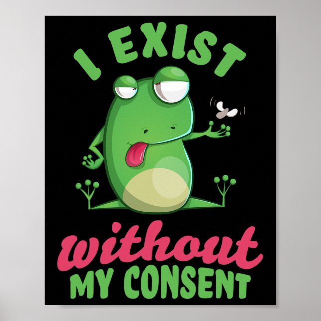 Poster Eu Existe Sem Meu Consentimento De Depressão De Sa (Frente)