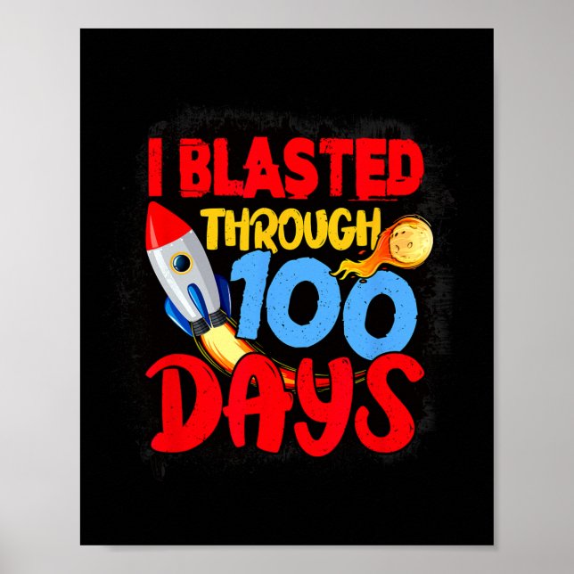 Poster Eu Explodi Por 100 Dias De Professores Crianças (Frente)