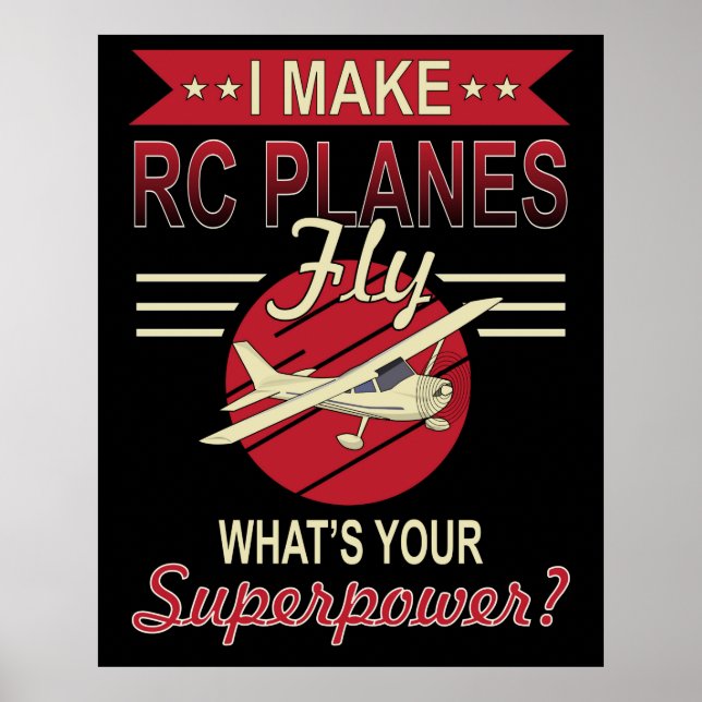 Poster Eu faço aviões RC voarem - Qual é a sua superpotên (Frente)