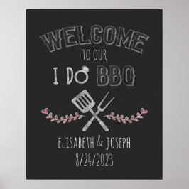 Poster Eu Faço Churrasco Festa de Noivado Chá de Noiva Be