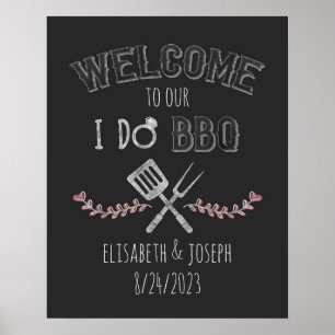 Poster Eu Faço Churrasco Festa de Noivado Chá de Noiva Be