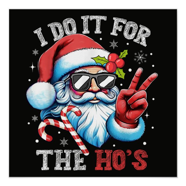 Pôster Eu Faço Isso Para As Puta's Natal Divertido Papai  (Frente)