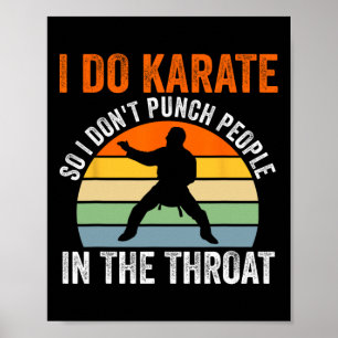 Poster Eu faço Karate então eu não soco as pessoas Artes 