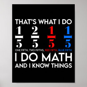 Poster Eu faço matemática e eu sei coisas Geek de matemát