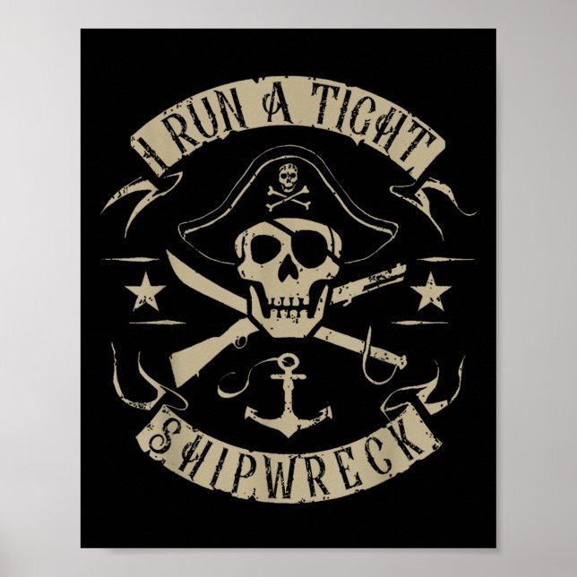 Poster Eu Faço Uma Cota De Pirata Engraçada. (Frente)