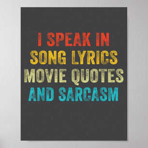 Poster Eu Falo Em Citações De Filmes Letras De Músicas E