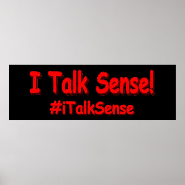 Poster "Eu Falo Sentido" Design. Comprar Agora (Frente)