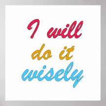 eu farei isso sabiamente