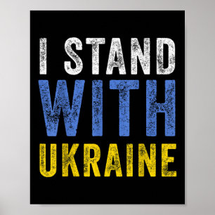 Poster Eu Fico Com A Ucrânia - Pare De Putin Para O Apoio