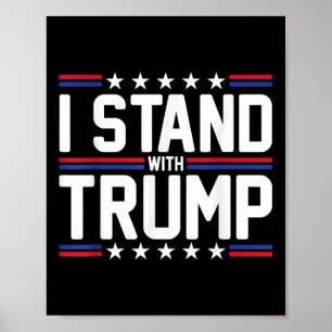 Poster Eu Fico Com O Trump American Flag Usa Trump Suppor