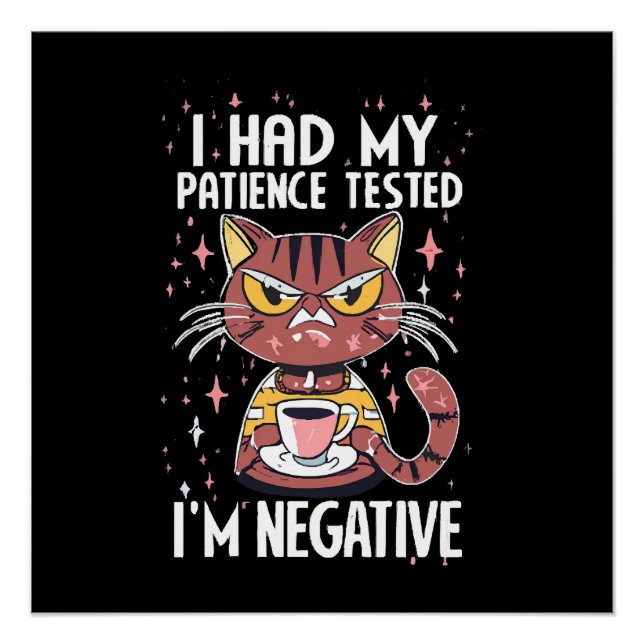 Pôster Eu fiz o meu teste de Paciência! (Frente)