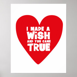 Poster EU FIZ UM DESEJO Coração de Amor