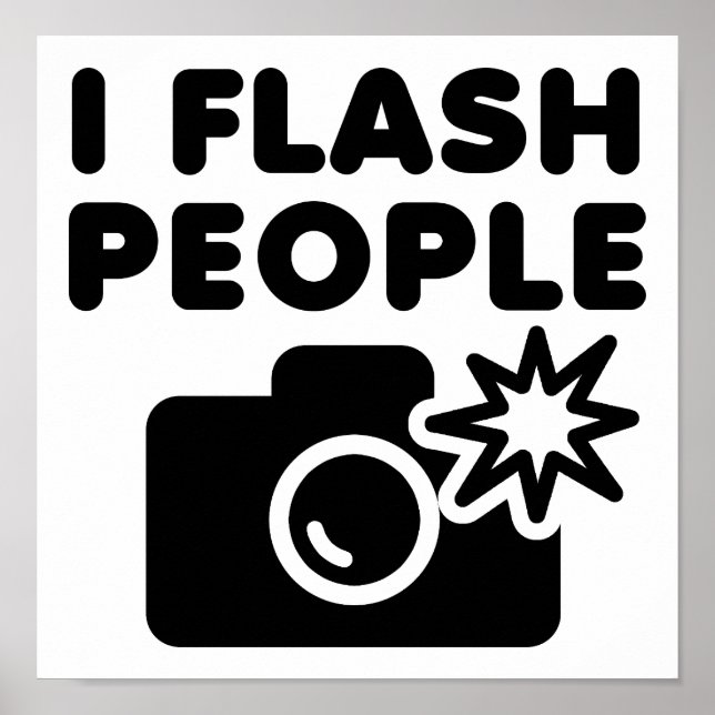 Poster Eu Flash Pessoas Cartaz Divertido (Frente)