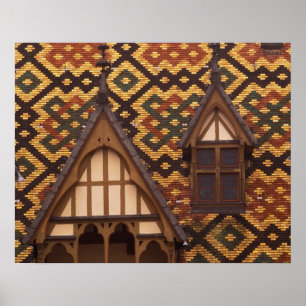 Pôster EU, França, Borgonha, Cote d'Or, Beaune. Em