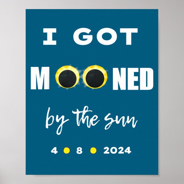 Poster Eu Fui Lunado Eclipse Solar do Sol (Frente)