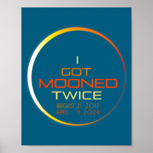 Poster Eu Fui Lunado Eclipse Total do Sol