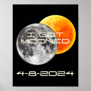 Poster Eu Fui Lunado Eclipse Total Solar