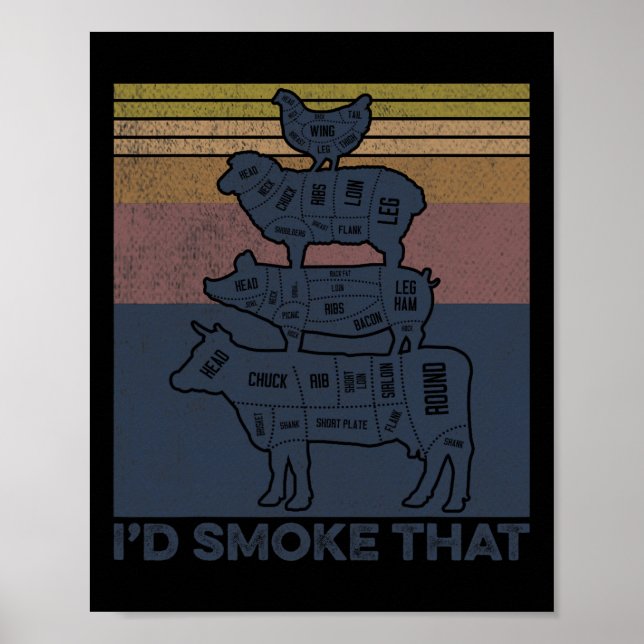 Poster Eu Fumaria Aquele Carniceiro De Carne De Bovino Qu (Frente)