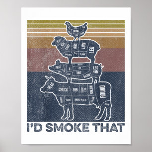 Poster Eu Fumava Aquele Carniceiro De Carne De Carne De B