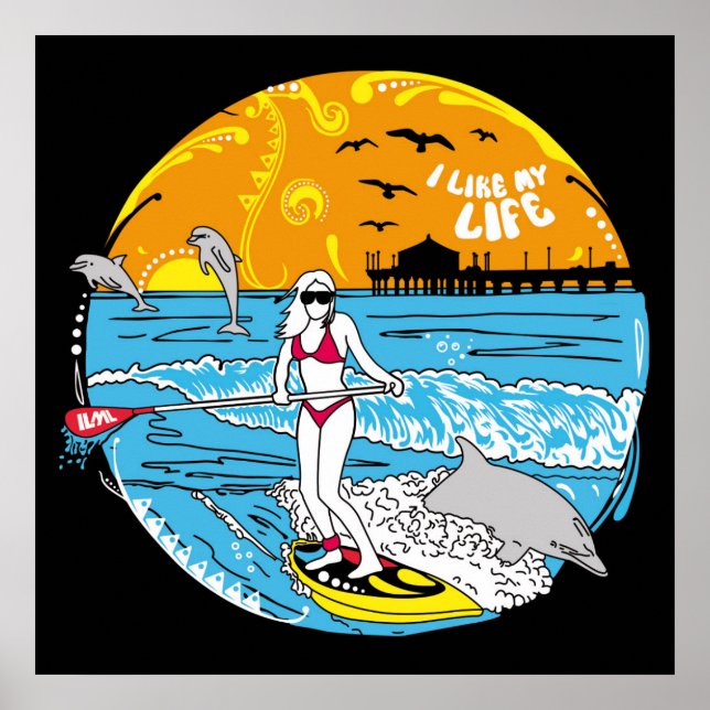 Pôster "Eu gosto da minha vida". (Frente)