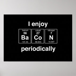Pôster Eu gosto de Bacon periodicamente
