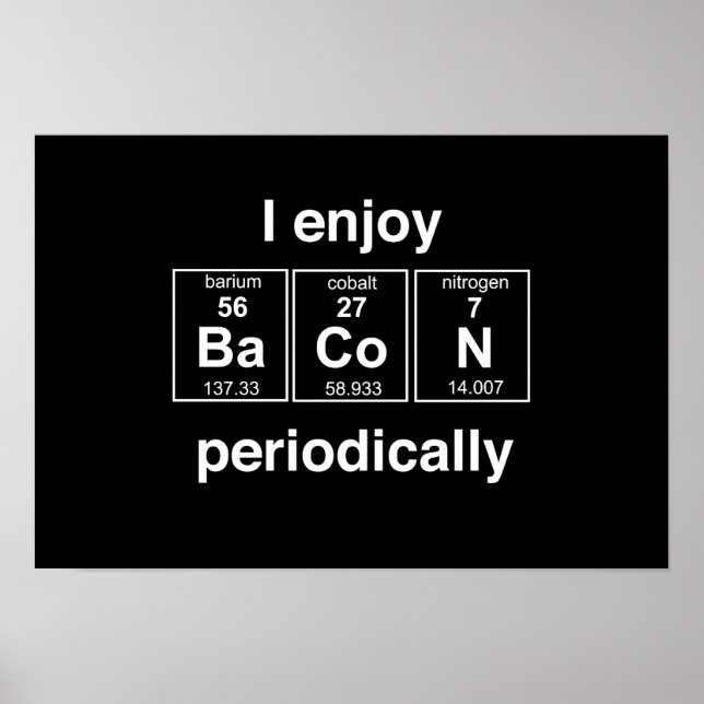 Pôster Eu gosto de Bacon periodicamente (Frente)