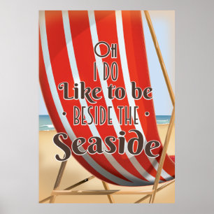 Poster Eu gosto de estar ao lado da praia