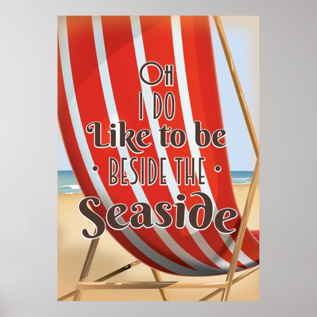 Poster Eu gosto de estar ao lado da praia (Frente)