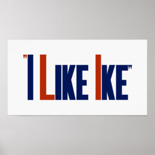 Pôster Eu gosto de Ike - eleição do vintage