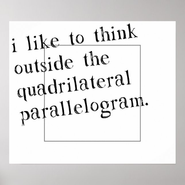 Pôster Eu Gosto De Pensar Fora Da Caixa (Frente)