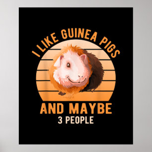 Poster Eu Gosto De Porcos Guineis Cavy Sobre Guiné Porco