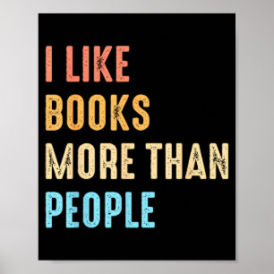 Poster Eu Gosto Mais de Livros do que de Pessoas Adorávei