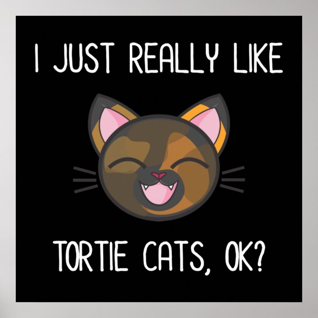 Poster Eu Gosto Muito De Gatos Tortie, OK? Tortoisinferno (Frente)