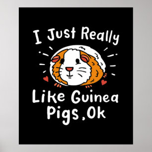 Poster Eu Gosto Muito De Guiné Pig Kawaii
