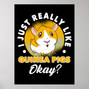Poster Eu Gosto Muito De Guiné Porcos Cavy Roddent