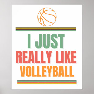 Poster Eu gosto muito de vôlei