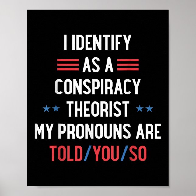 Poster Eu Identifico Como Um Teórico Da Conspiração Os Pr (Frente)