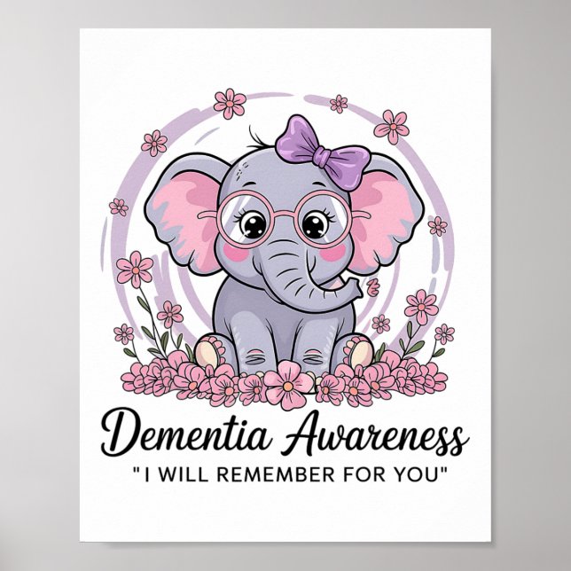 Poster Eu Lembro Para Você Elefante Fofo Conscientização  (Frente)