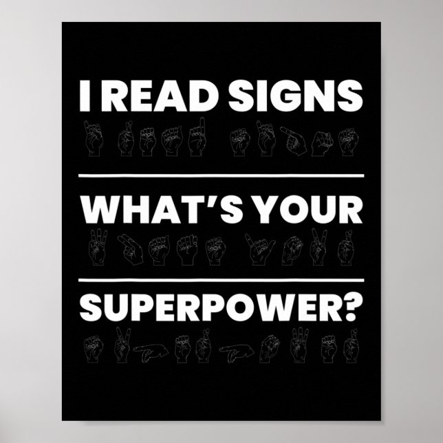 Poster Eu Li Sinais Que Sua Superpotência (Frente)