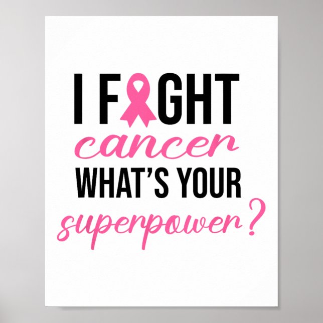 Poster Eu Luto Cancer Qual é o seu super poder, Cansa (Frente)