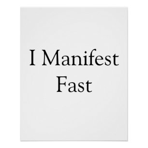 Pôster Eu manifesto inspiração de manifestação espiritual