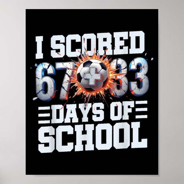 Poster Eu Marquei 67+33 100º Dias De Escolinha De Futebol (Frente)