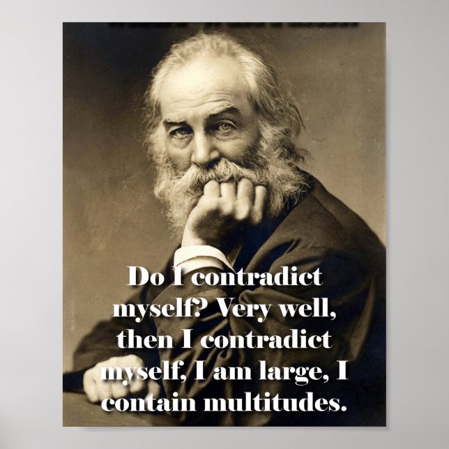 Poster Eu me contradiz - Whitman (Frente)