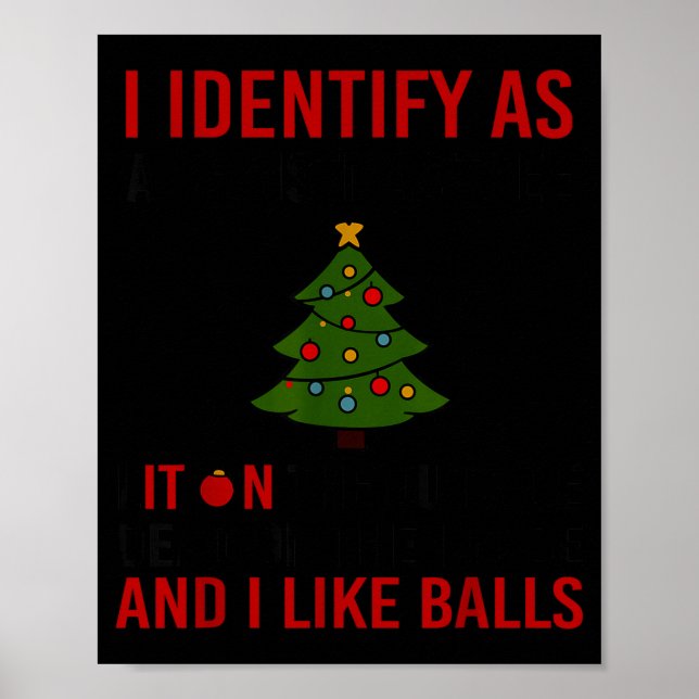 Poster Eu Me Identifico Como Um Lote de Árvores de Natal  (Frente)
