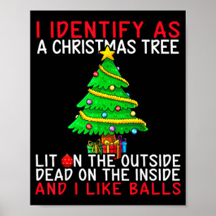 Poster Eu Me Identifico Como Uma Árvore De Natal Acesa Po