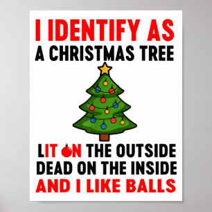 Poster Eu Me Identifico Como Uma Árvore De Natal Iluminad