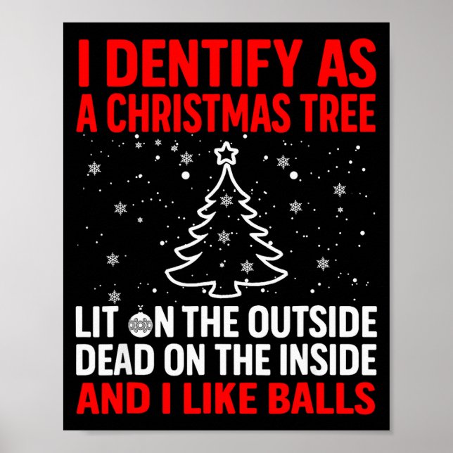Poster Eu Me Identifico Como Uma Árvore De Natal Iluminad (Frente)