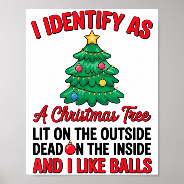 Poster Eu Me Identifico Como Uma Árvore De Natal Iluminad (Frente)