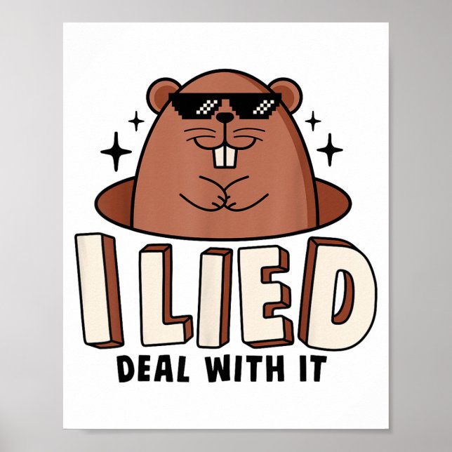Poster Eu Menti Lide Com Isso Engraçado Dia Do Rato De Te (Frente)